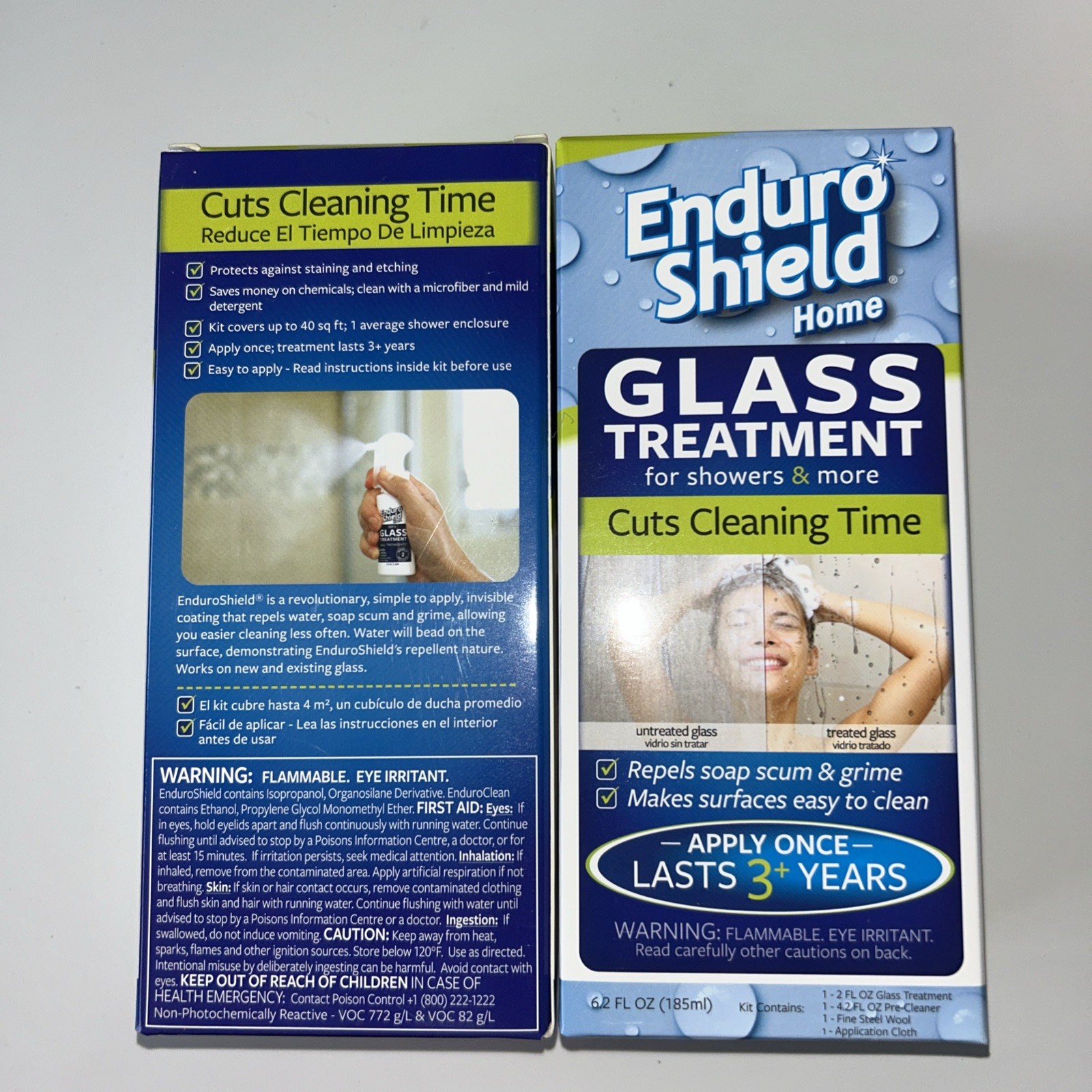 Enduro Shield Glass Treatment for Showers & More SET OF TWO See Pictures Last pc