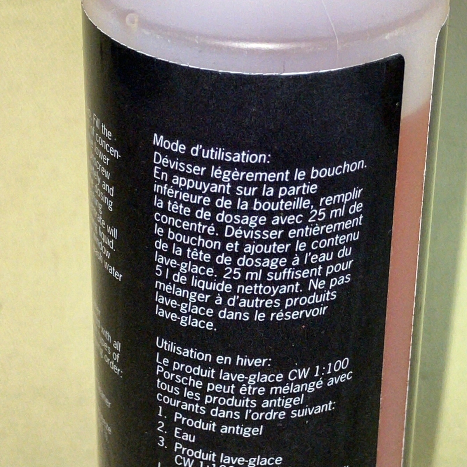 Genuine Porsche Exterior Window Glass Cleaner( TEQUIPMENT ) CW 1: 100 250ml