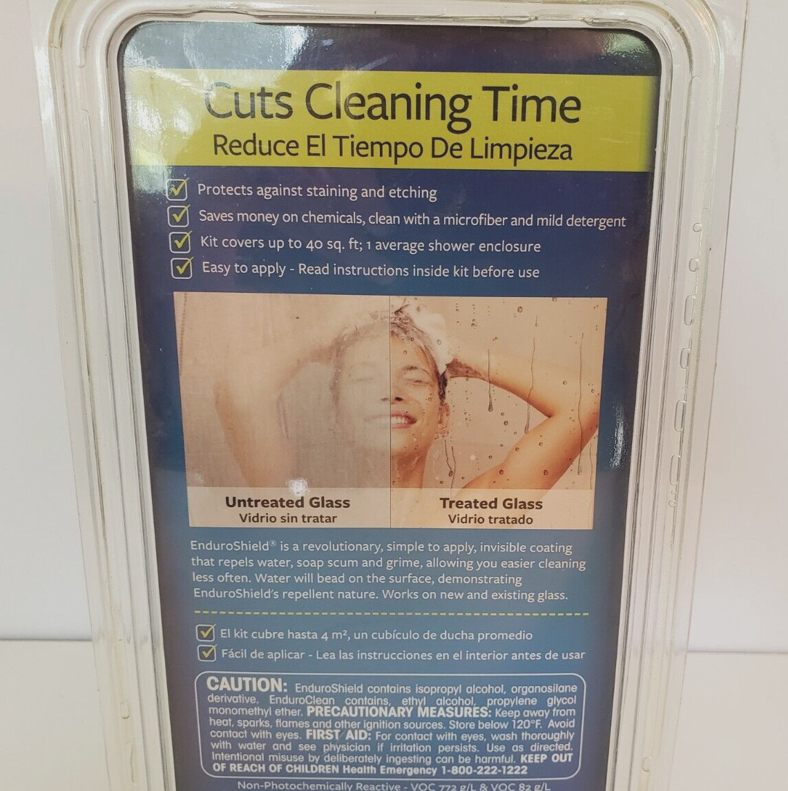 Enduro Shield Home Glass Treatment for Showers and More Lasts 3 Years New Sealed