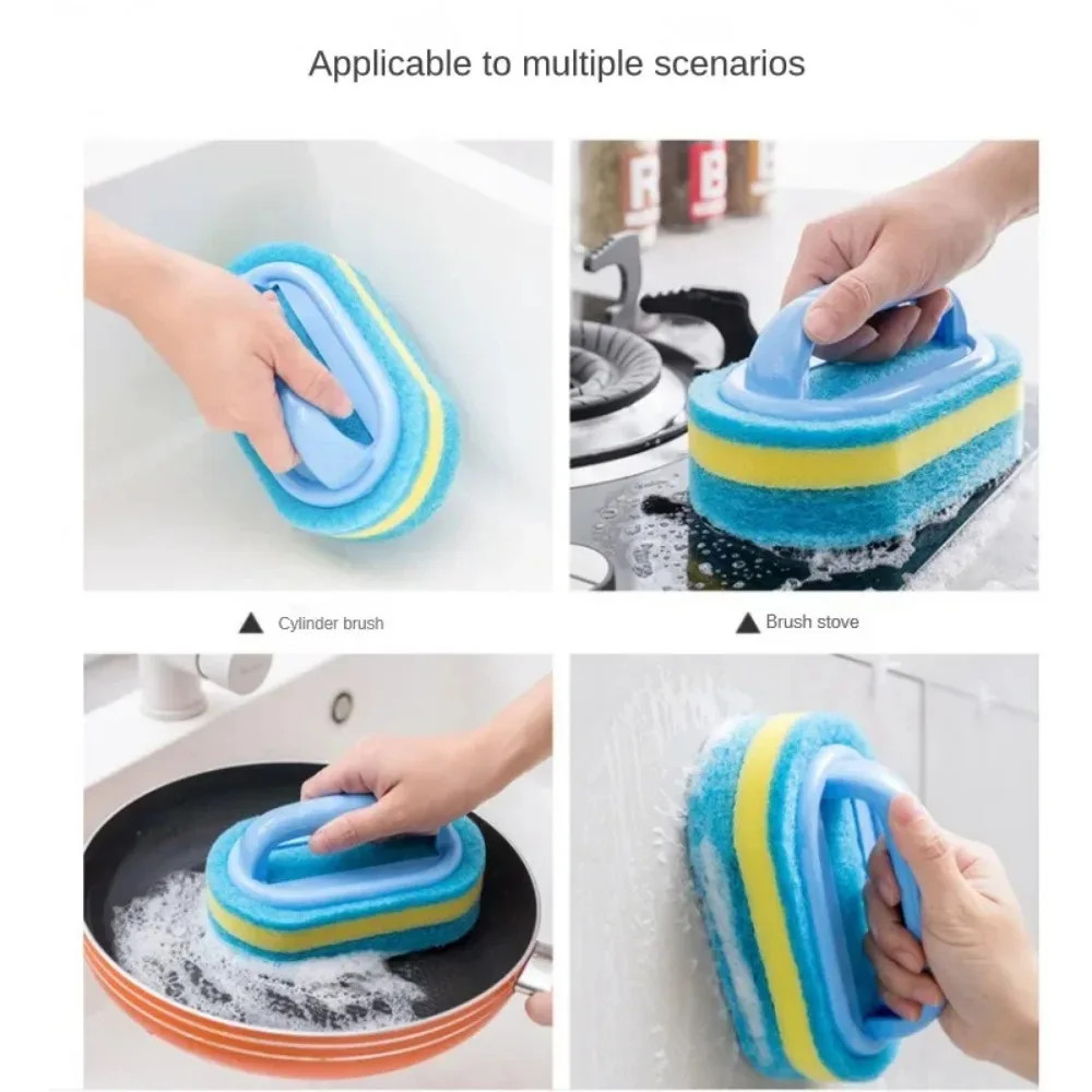 Kitchen Bathroom Toilet Cleaning Magic Sponge Glass Wall Cleaning Bath Brush Han