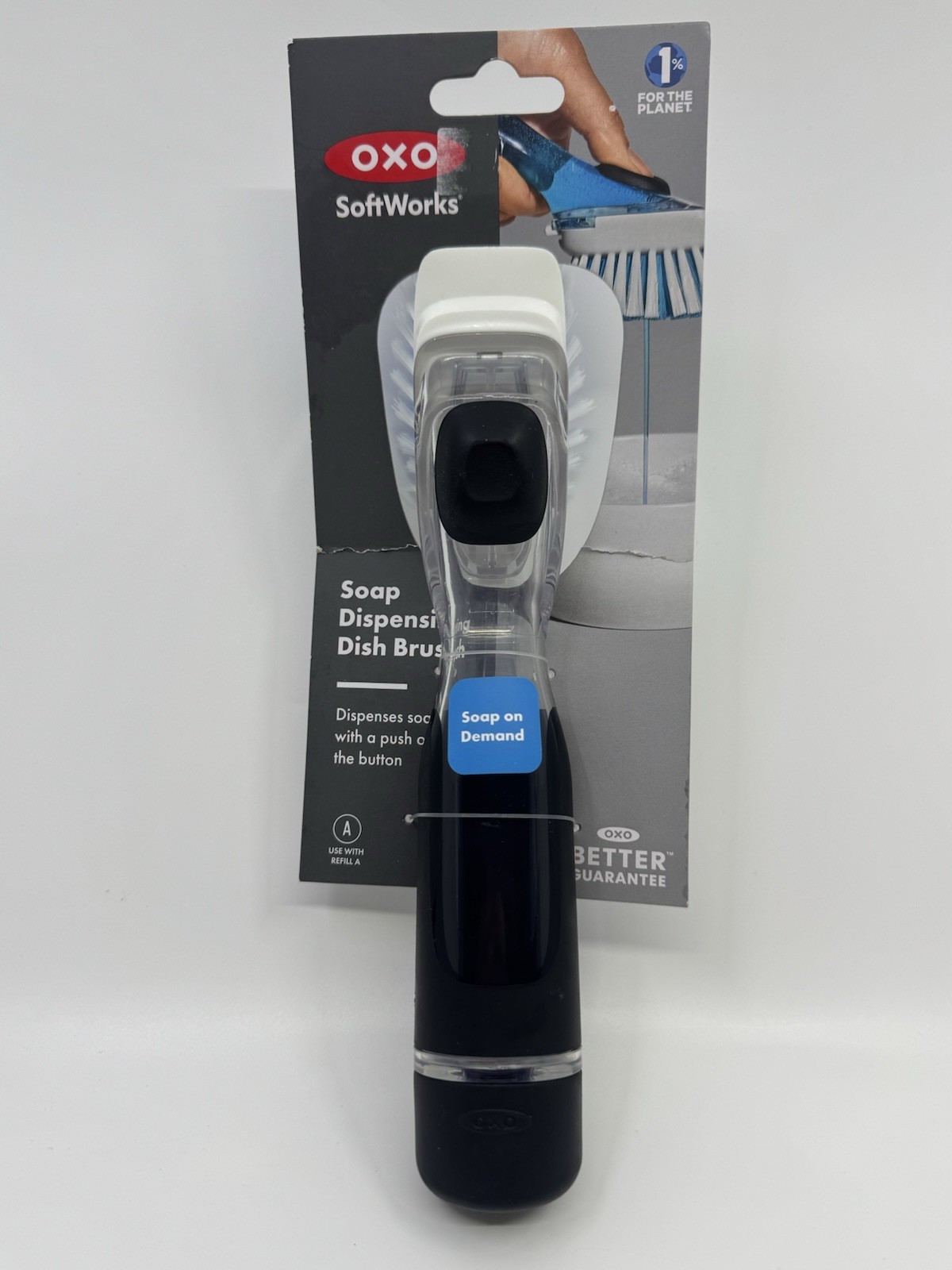 OXO Softworks Soap Dispensing Dish Cleaning Brush with A Push of The Button New