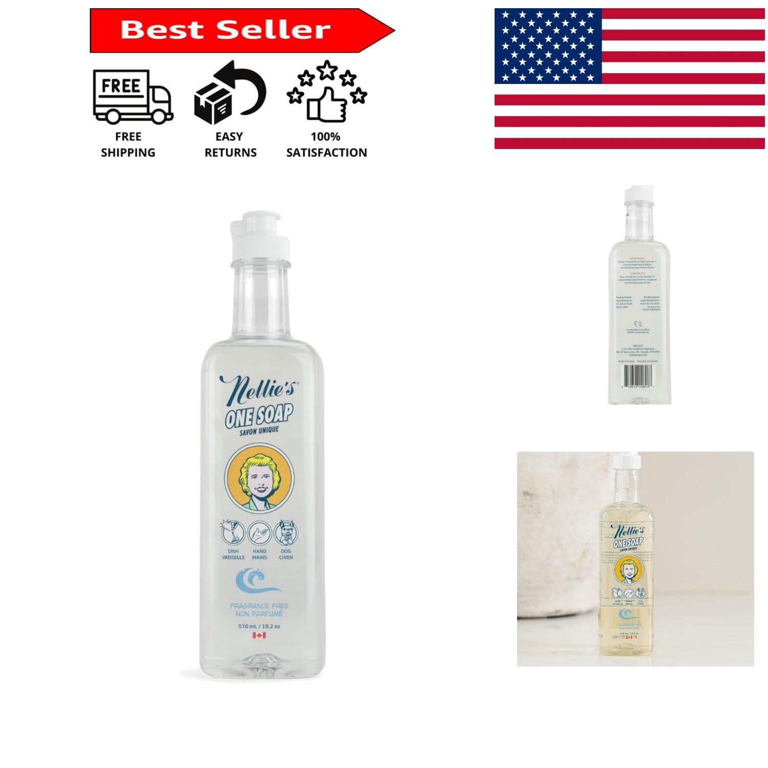 One Soap 19.2 oz – Fragrance-Free Multi-Purpose Cleaner for Dishes & Surfaces