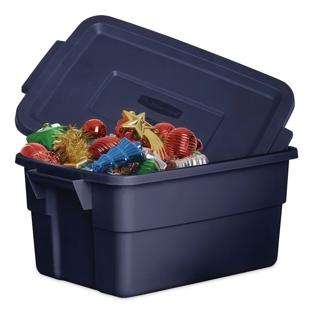 Rubbermaid RMRT030003 3 Gallon Roughneck Storage Box – Dark Indigo Metallic New