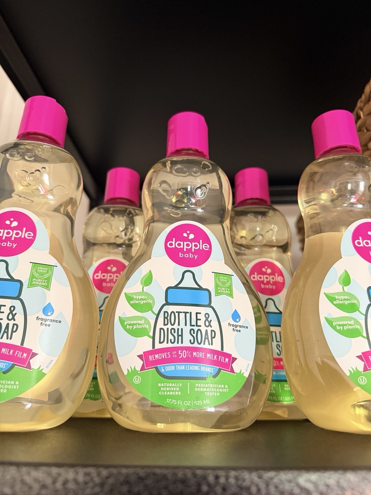 Baby Bottle Soap Liquid Fragrance Free Dish Pacifier Sippy Cups Breast Pump 5 Pk