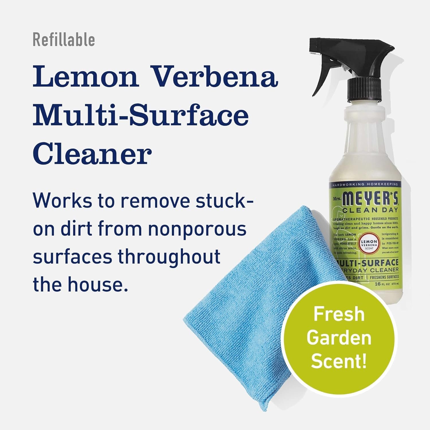 Mrs Meyer’s All-Purpose Cleaner Spray, Lemon Verbena, 16 oz & Non-Abrasive…