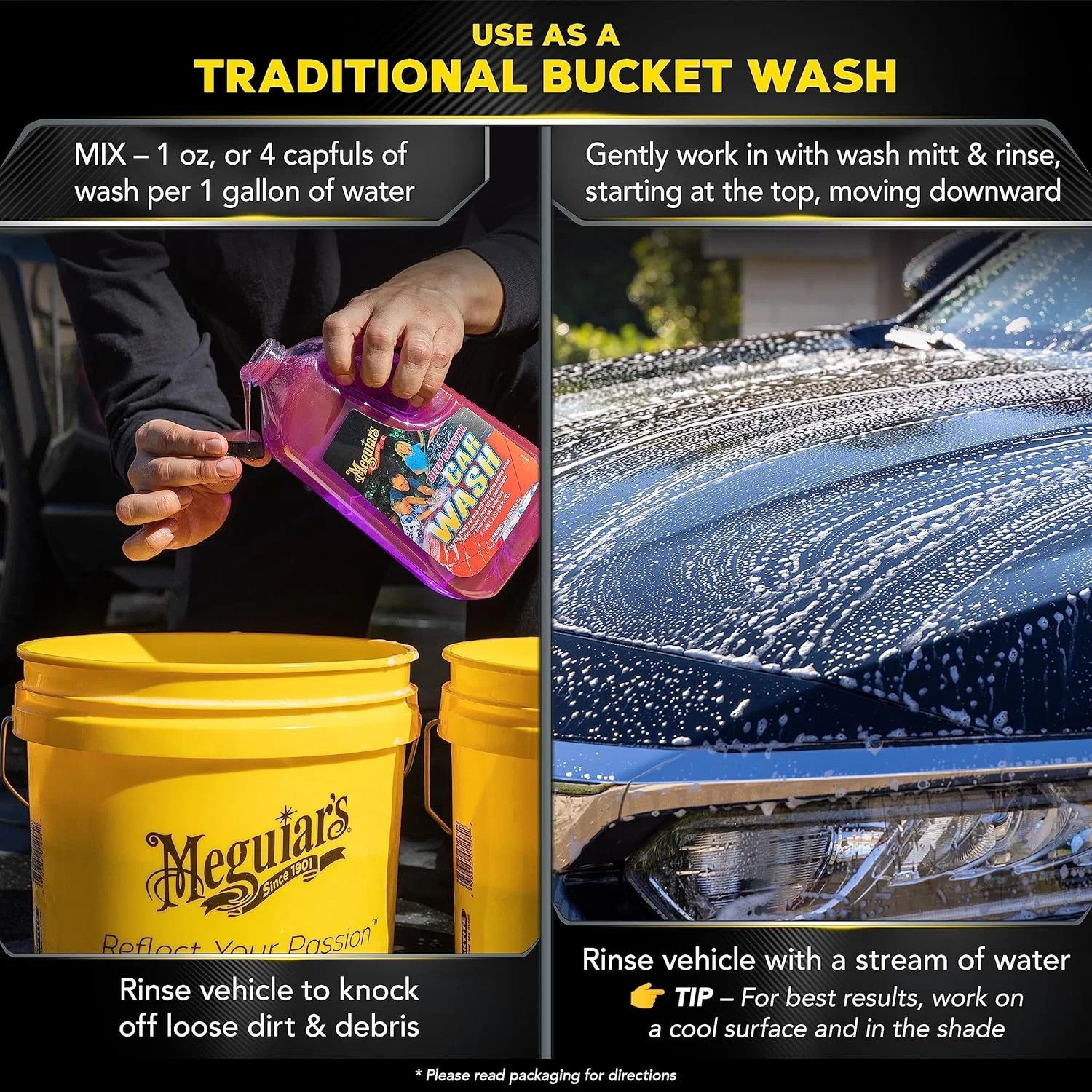 Meguiar’s Deep Crystal Car Wash – Car Wash Shampoo that Cleans Paint, 64 oz.