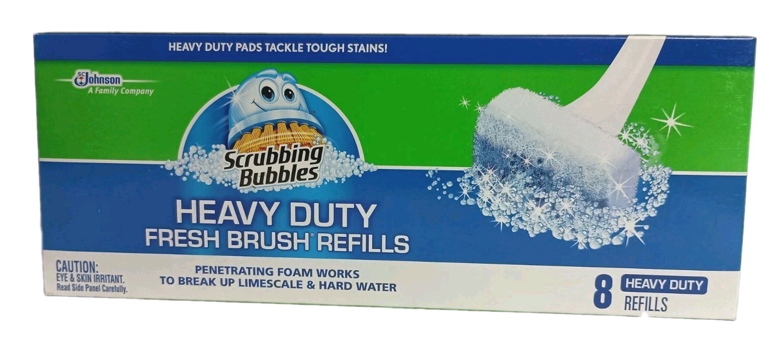 Scrubbing Bubbles Fresh Brush Heavy Duty Refills Citrus Scent 2-8PK 16 Total