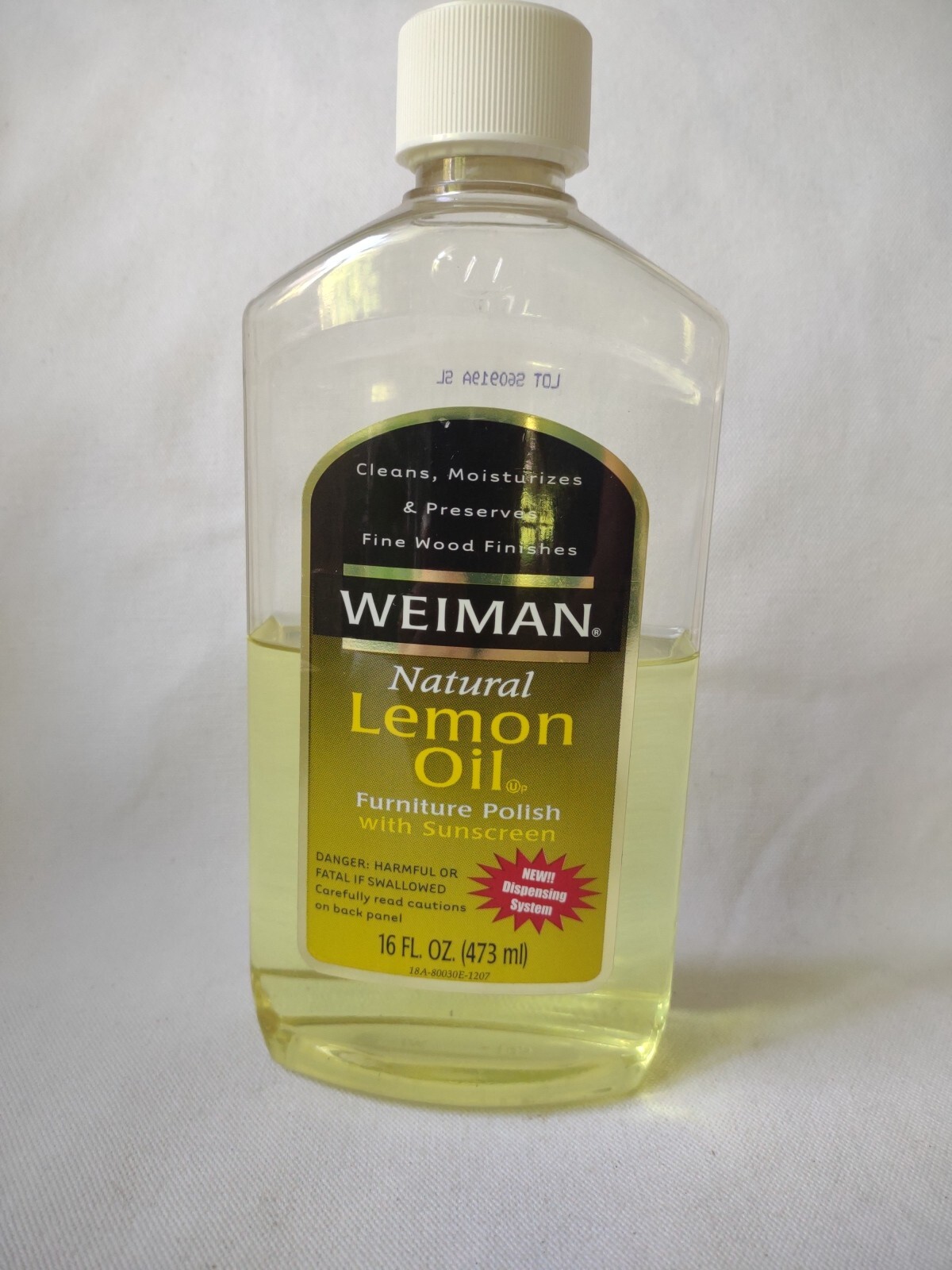 WEIMAN LEMON OIL FURNITURE POLISH WITH SUNSCREEN PARTIAL BOTTLE
