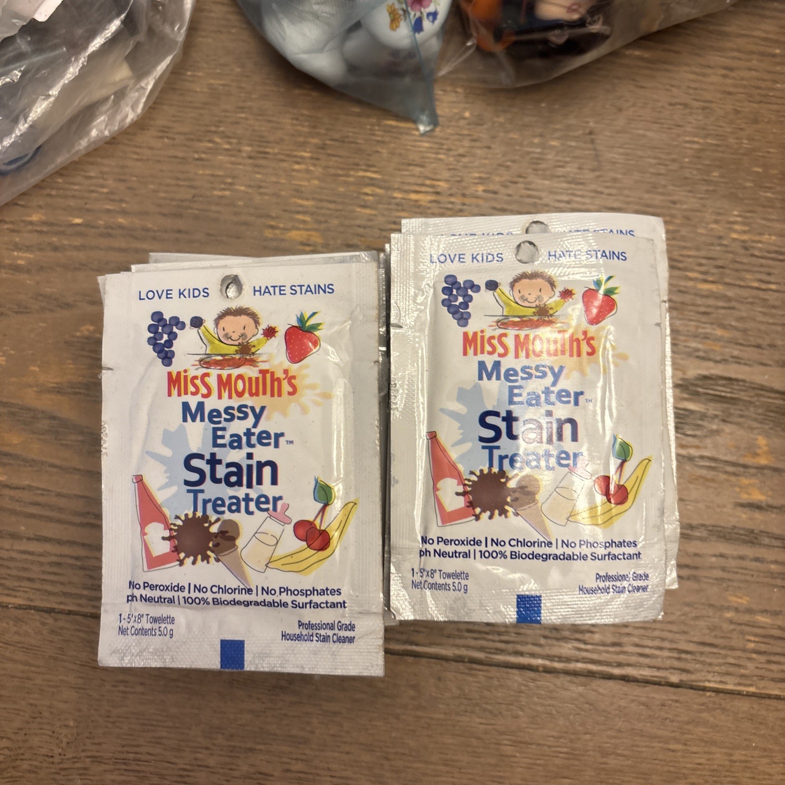 Messy Eater Stain Treater Wipes – 40 Individual Stain Remover Wipes 5X8