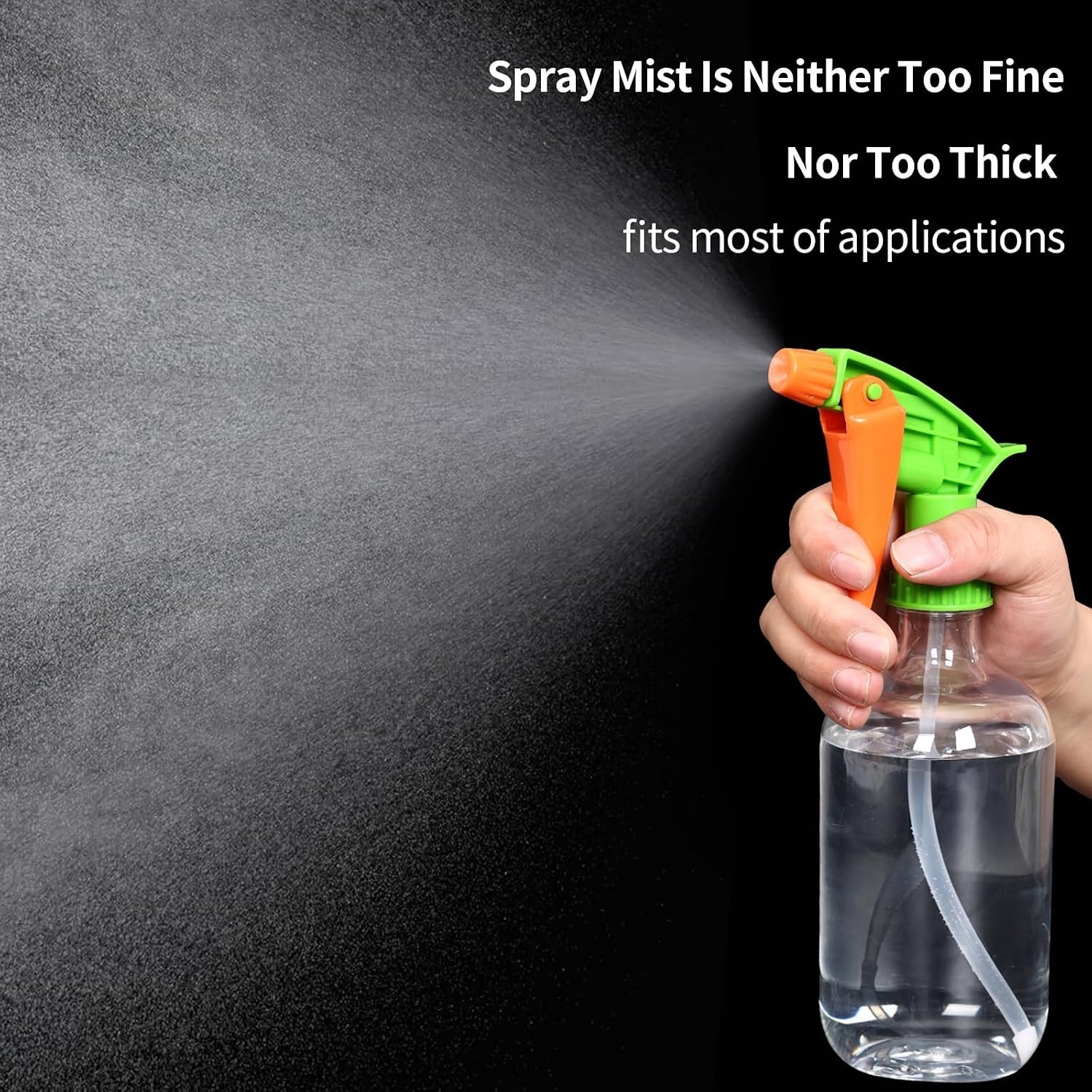 Versatile 2-Pack 16.9oz Spray Bottles with Adjustable Nozzle for Home & Garden