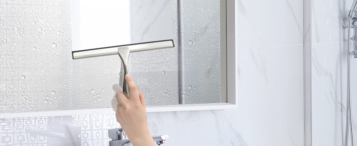 Hiware All-Purpose Shower Squeegee for Shower Doors, Bathroom, Window and Car