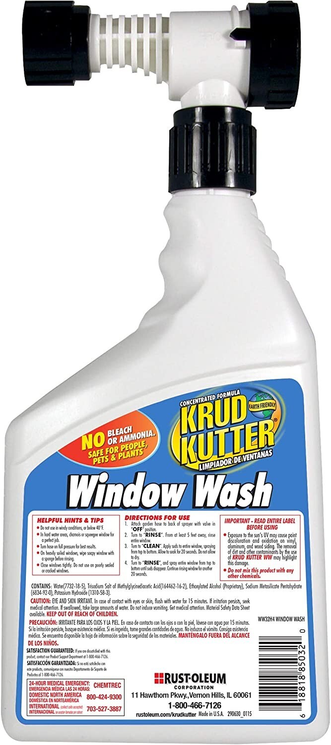 Krud Kutter WW32H4 Window Wash, 32 Ounce, Clear