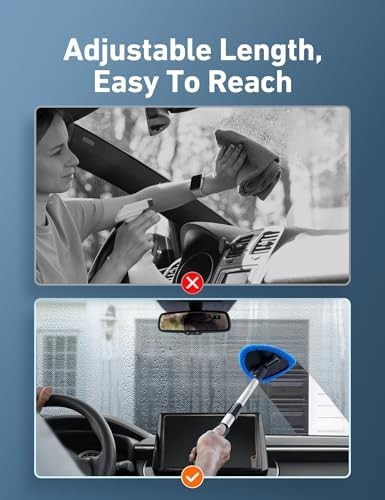 AstroAI 21″ Extra-Long Windshield Cleaner Tool, Car Interior Detailing