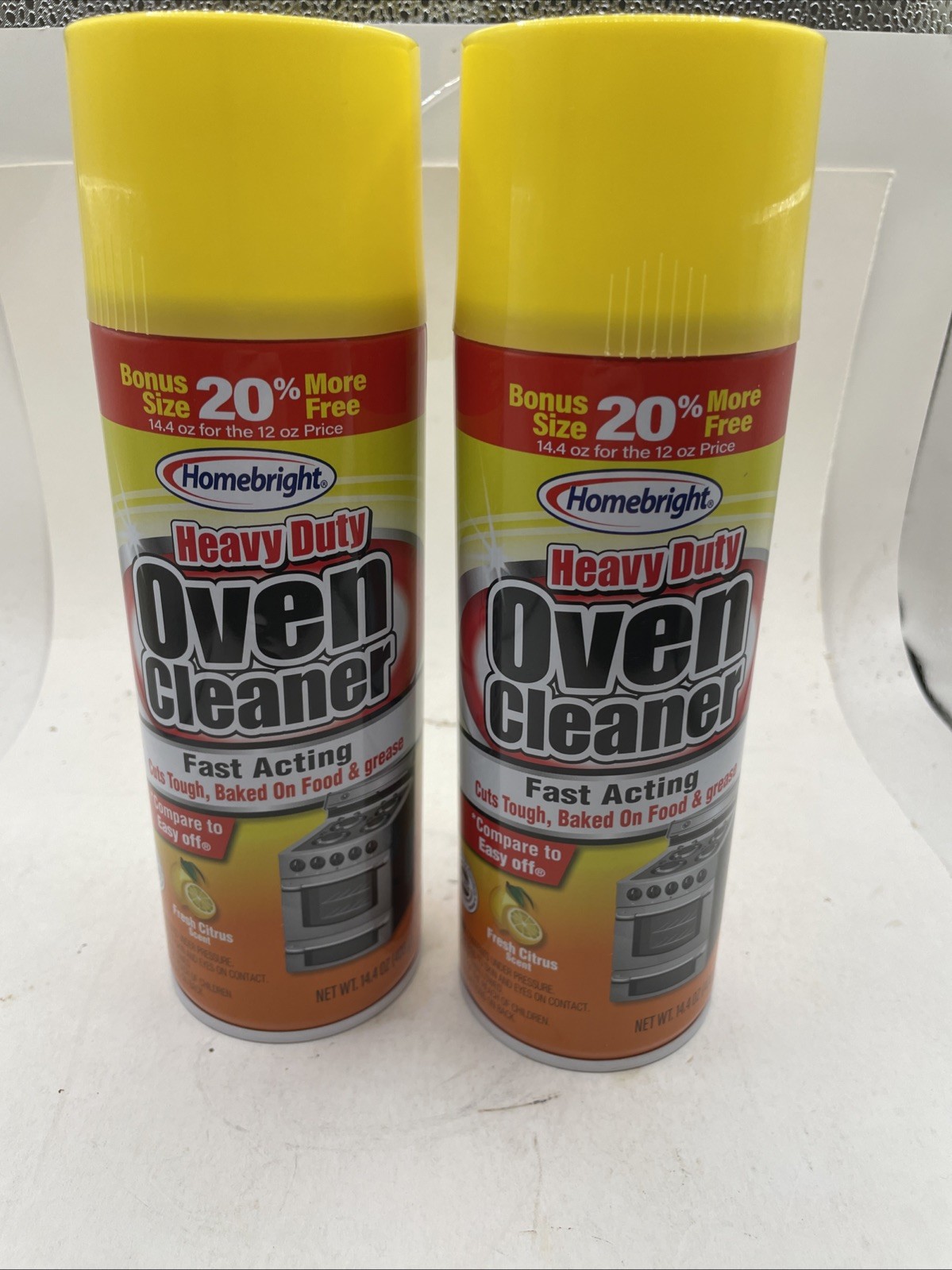 Homebright Heavy Duty Oven Cleaner 14oz (2 Pack)