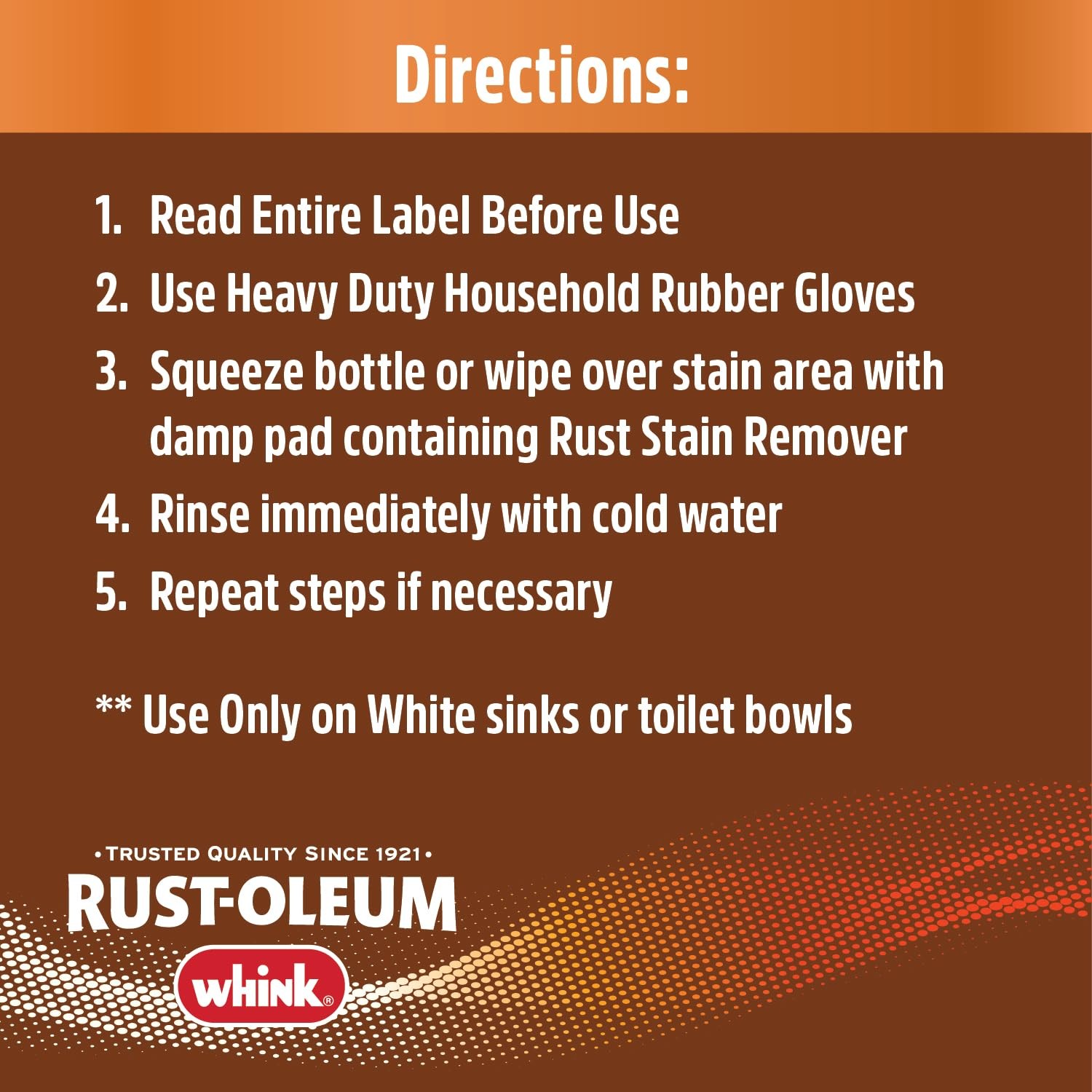 Rust-Oleum Whink Rust Stain Remover | Heavy-Duty Iron Stain Remover for White