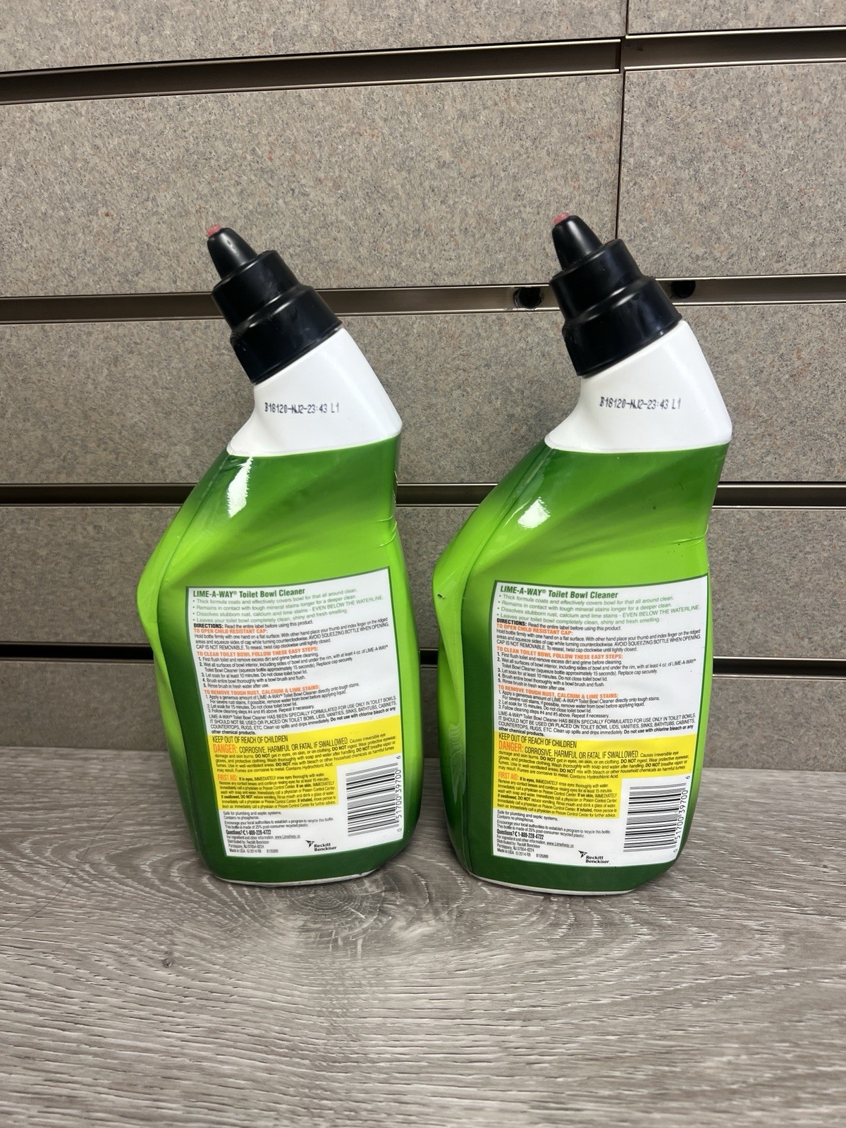 Set of 2 16 oz Lime A Way Gel Formula Toilet Bowl Cleaner Away 8426K