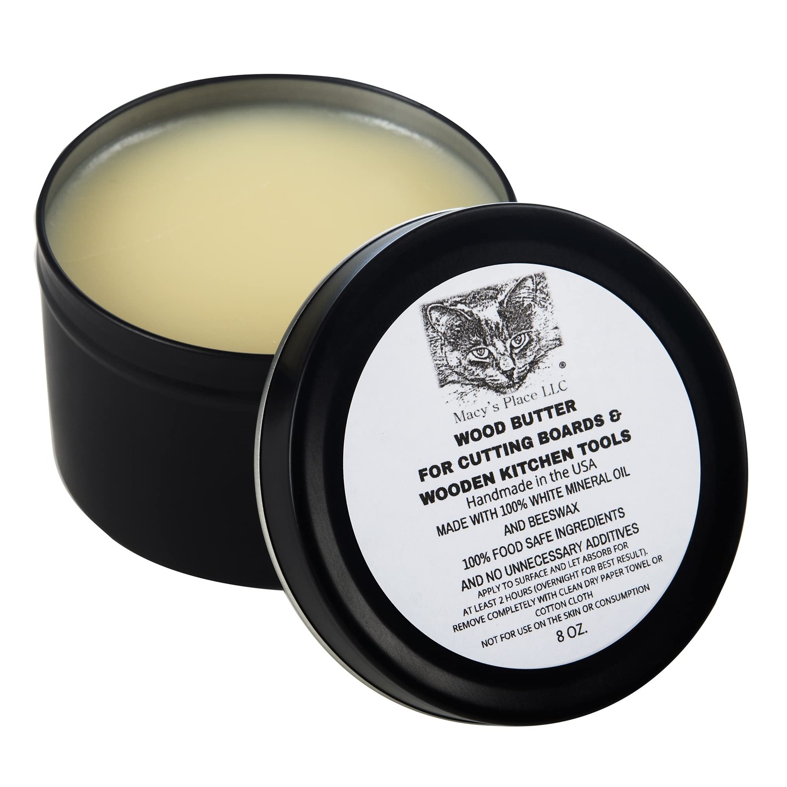 Wood Butter Cutting Board Wax – 8 fl oz – Conditioner for Butcher Block and W…