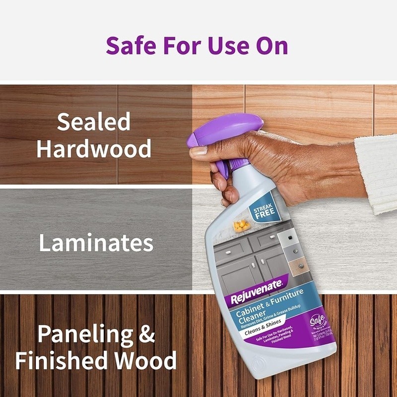 Streak Free Cabinet & Furniture Cleaner Liquid Safe Pets Kids Daily Use
