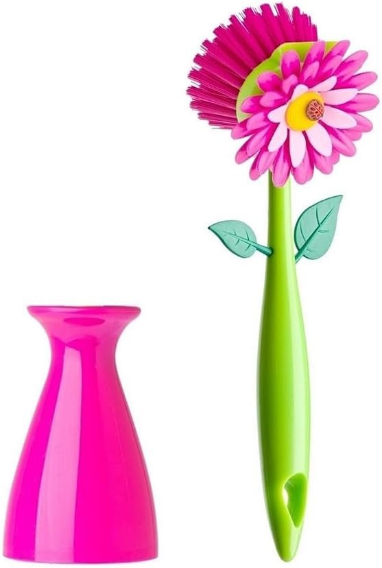 Flower Power Kitchen Scrub Brush Set – Dishwasher Safe