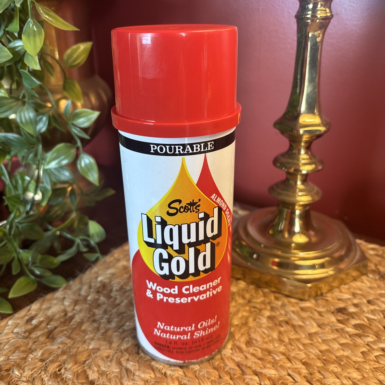 Scott’s Liquid Gold Pourable Wood Care Furniture Polish and Cleaner 14 oz