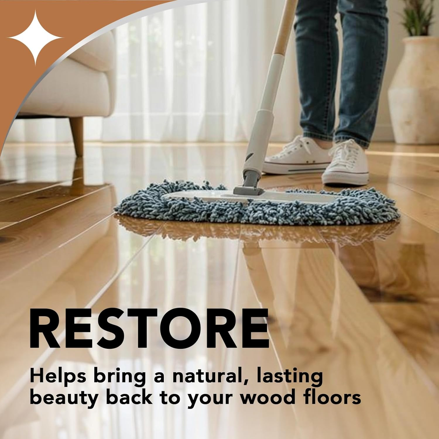 Wood Floor Polish and Restorer 32 Oz Bundle – High-Traffic Hardwood Floor, Natur