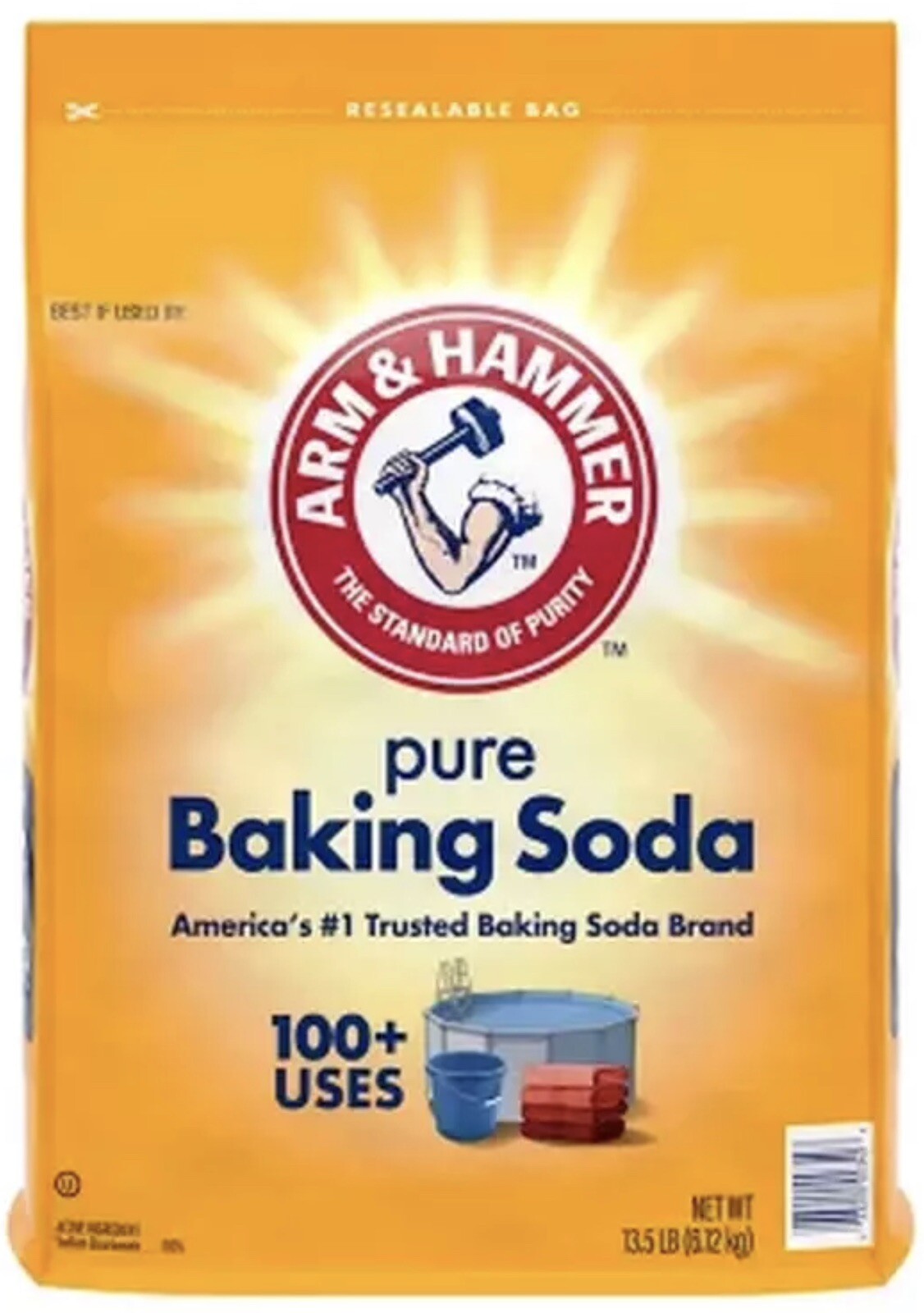 🔥Arm & Hammer Pure Baking Soda, 13.5lbs Free Shipping NEW