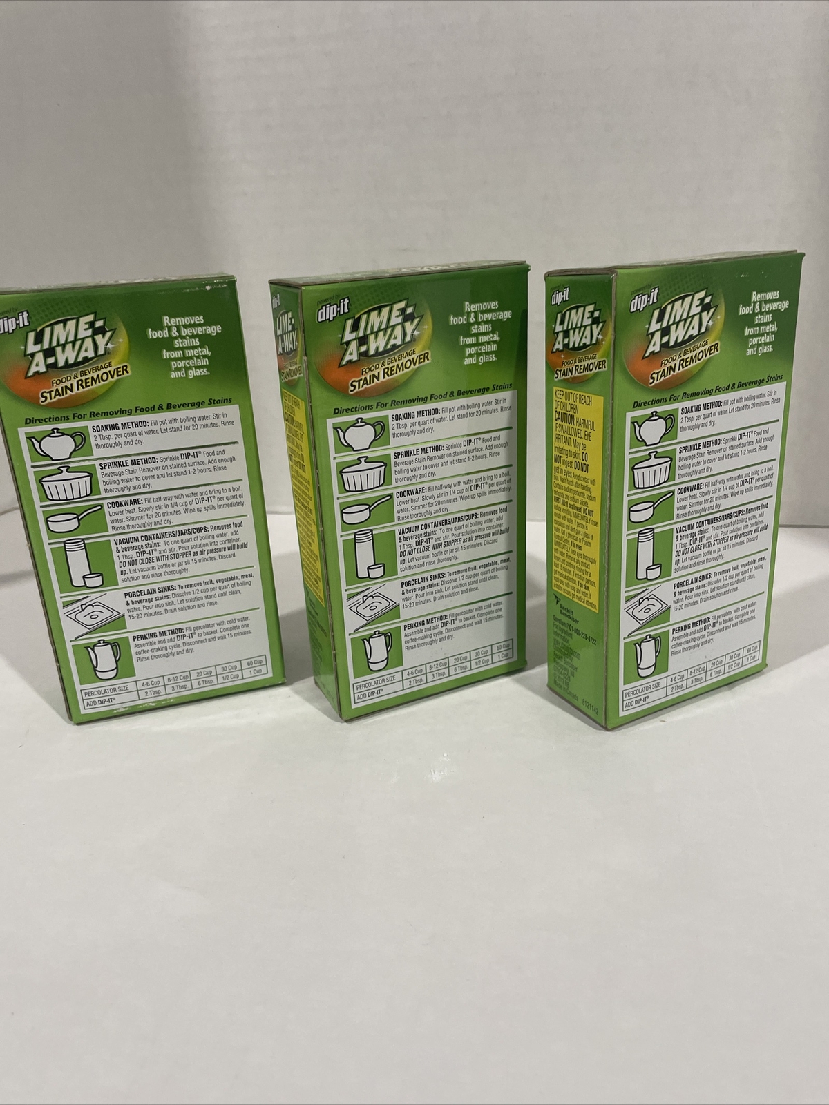 3 Dip-It Lime A Way Food & Beverage Stain Remover 5oz Powder is Partially Hard