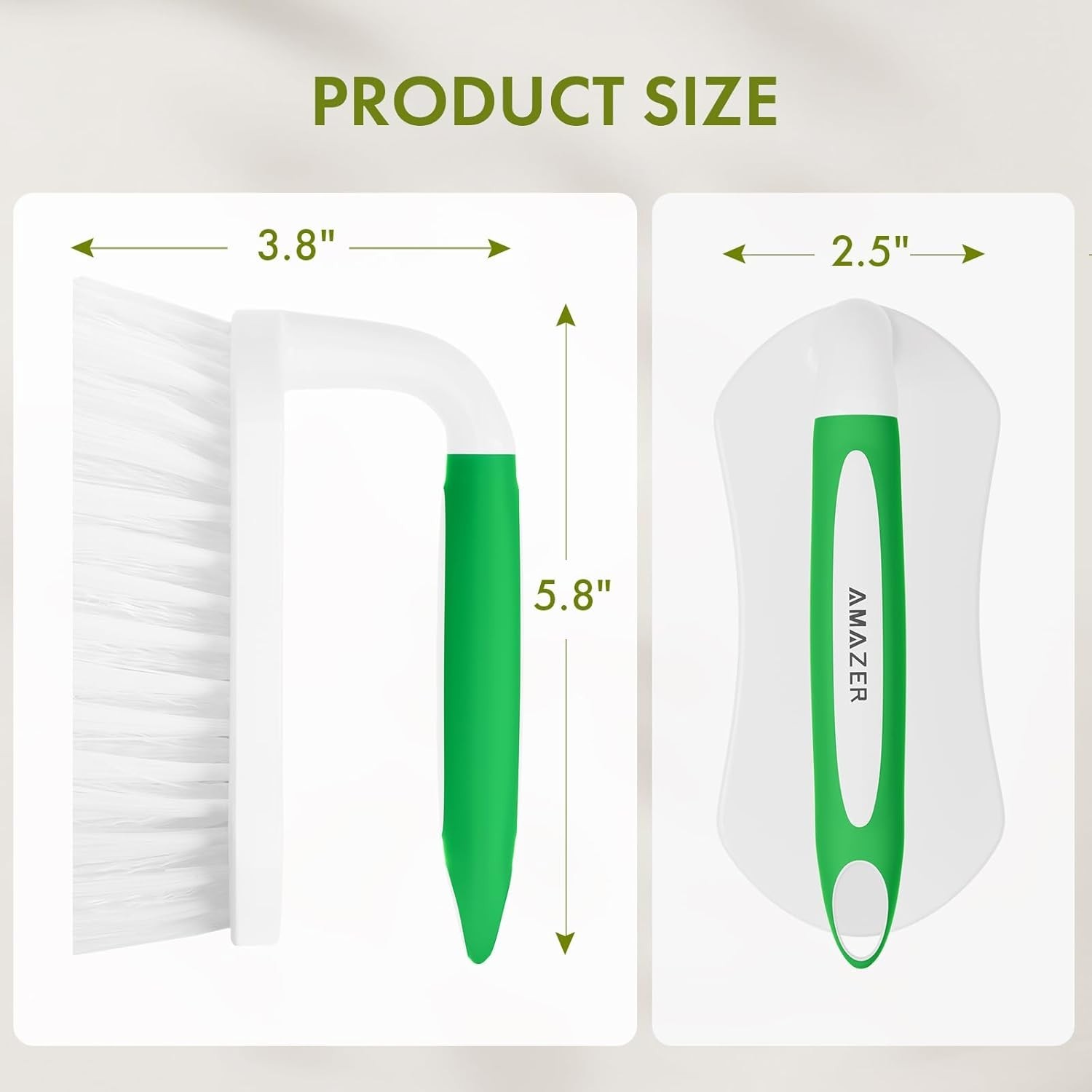 Durable Stiff Bristle Scrubber – Ergonomic Handle for Easy Cleaning – 2 Pack