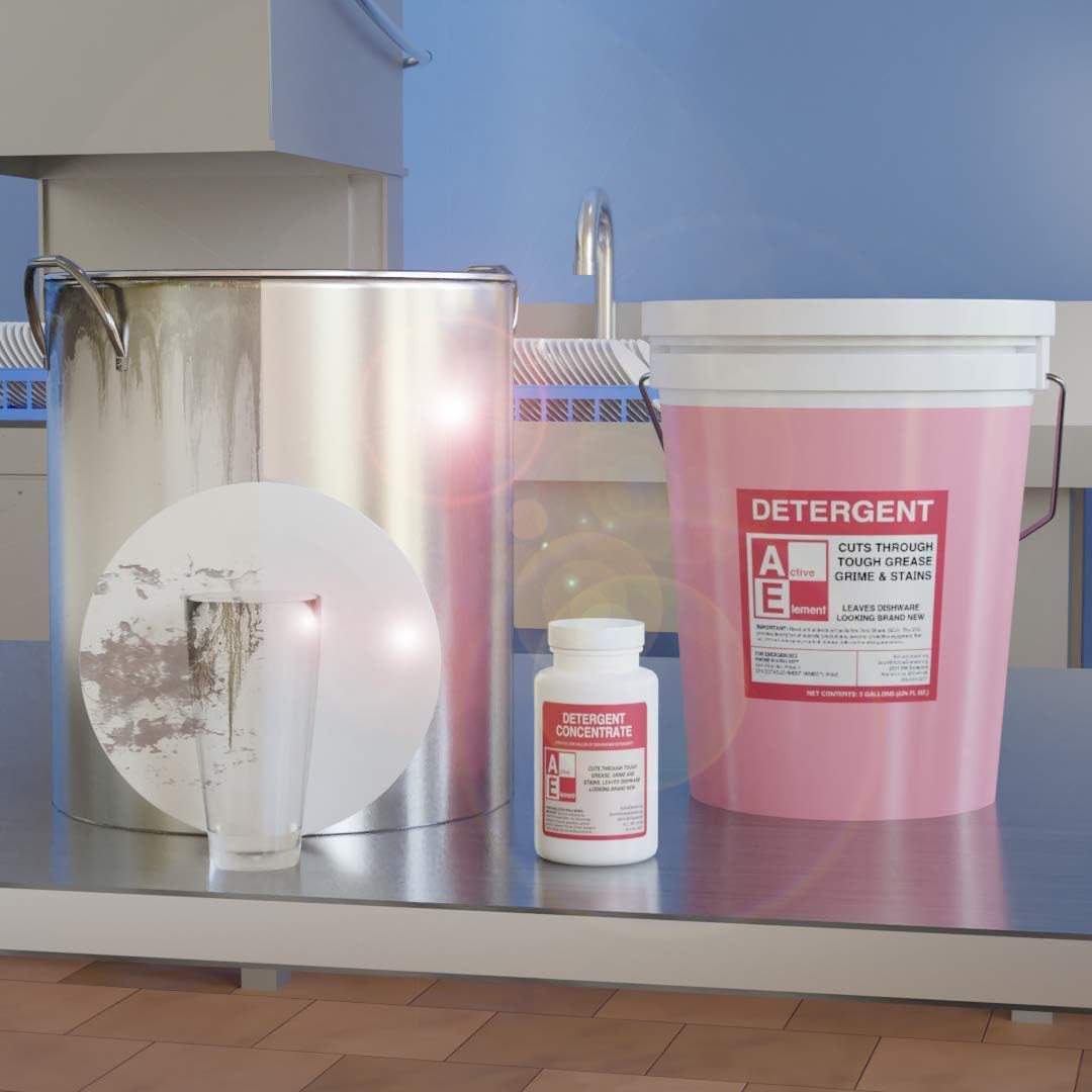 Commercial Dishwasher Detergent – Makes One 5 Gallon Pail – Industrial Dish Dete