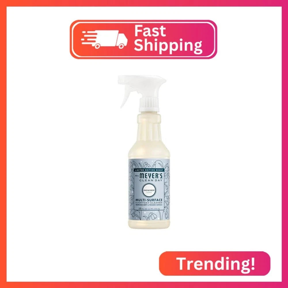 MRS. MEYER’S CLEAN DAY Multi-Surface Everyday Cleaner, Snowdrop Scent, 16 Fl Oz