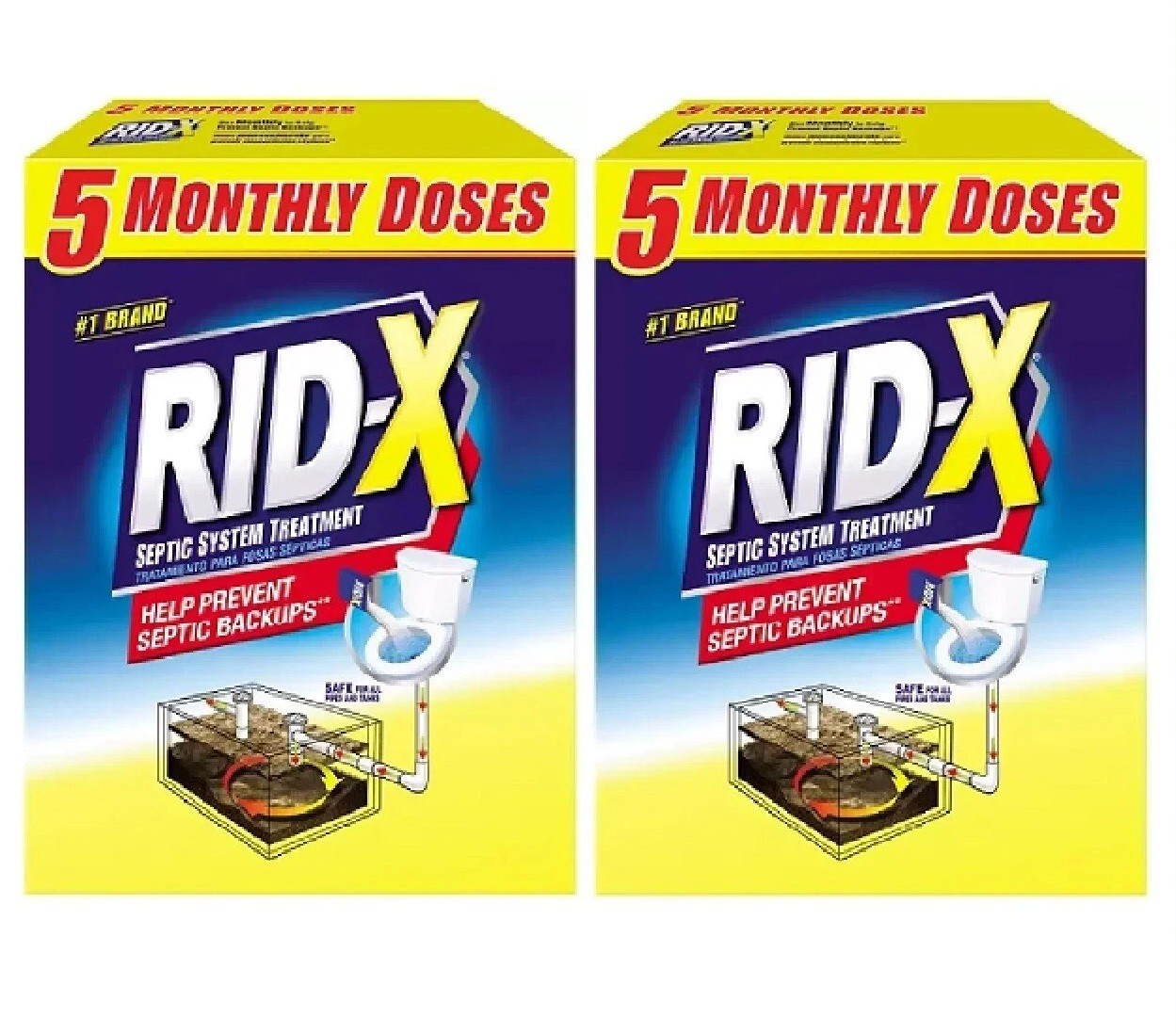 2 PACK – RID-X Septic Treatment, 5 Month Supply Powder 49 oz (Total 98 oz)