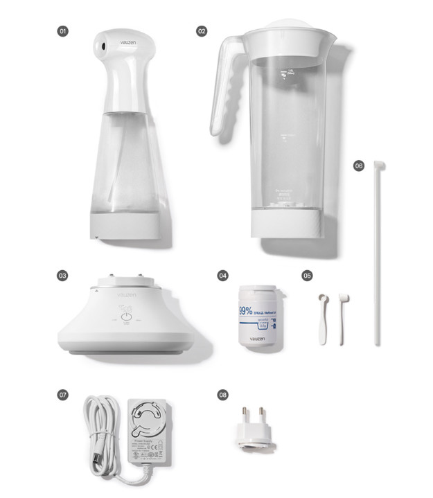 Vauzen Duo Package VSP-A60 Electrolyzed Water Generator / Spray + 1L Pitcher Set