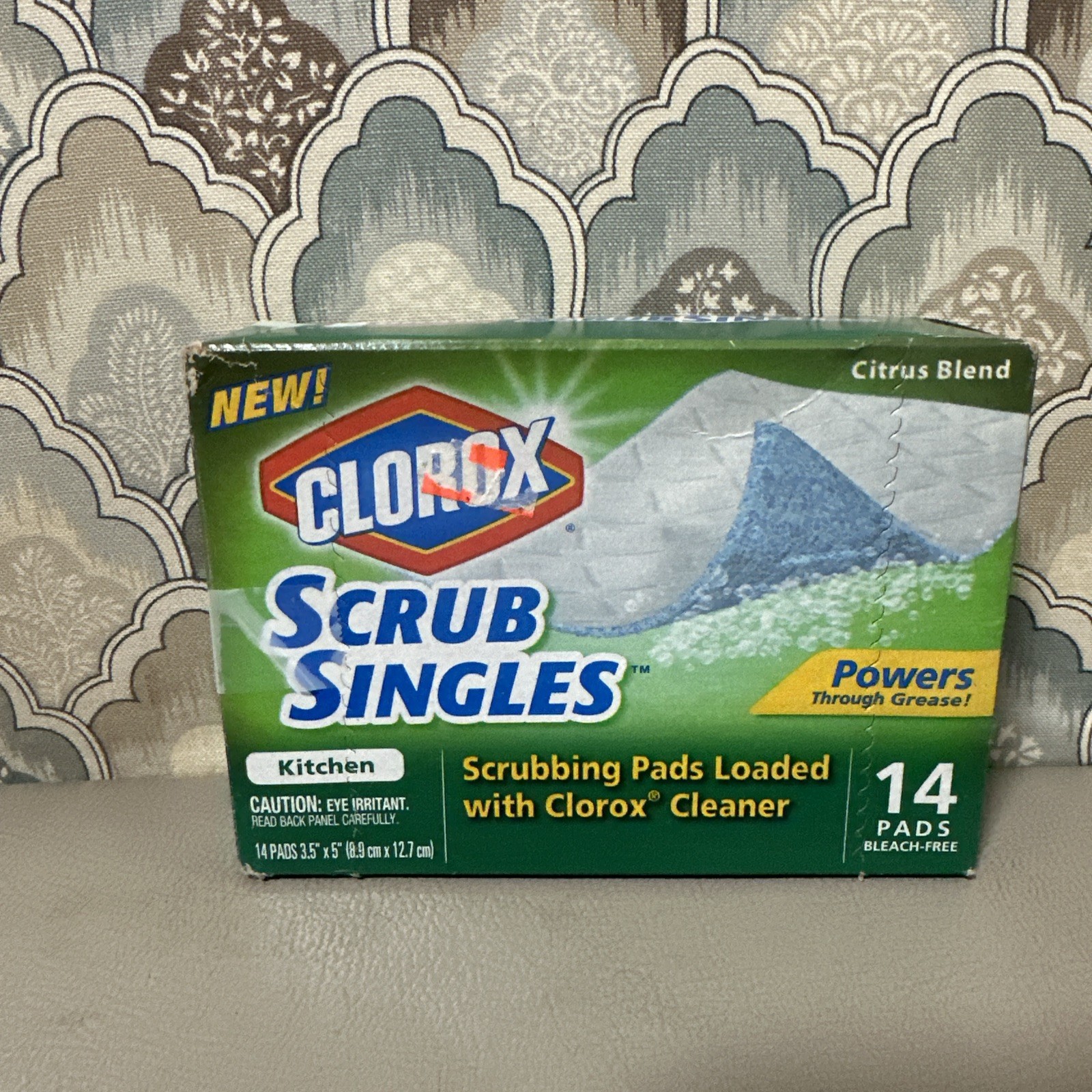 CLOROX Scrub Singles Kitchen Pad Citrus Blend 14 Pads Discontinued New In Box