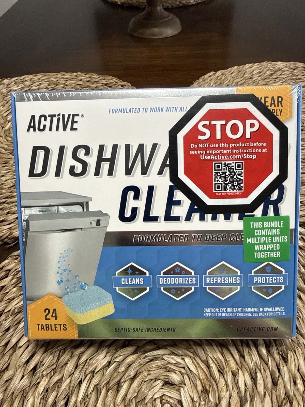 Active Washer & Dishwasher Cleaner 24 Tablets Each 48 Total Sealed