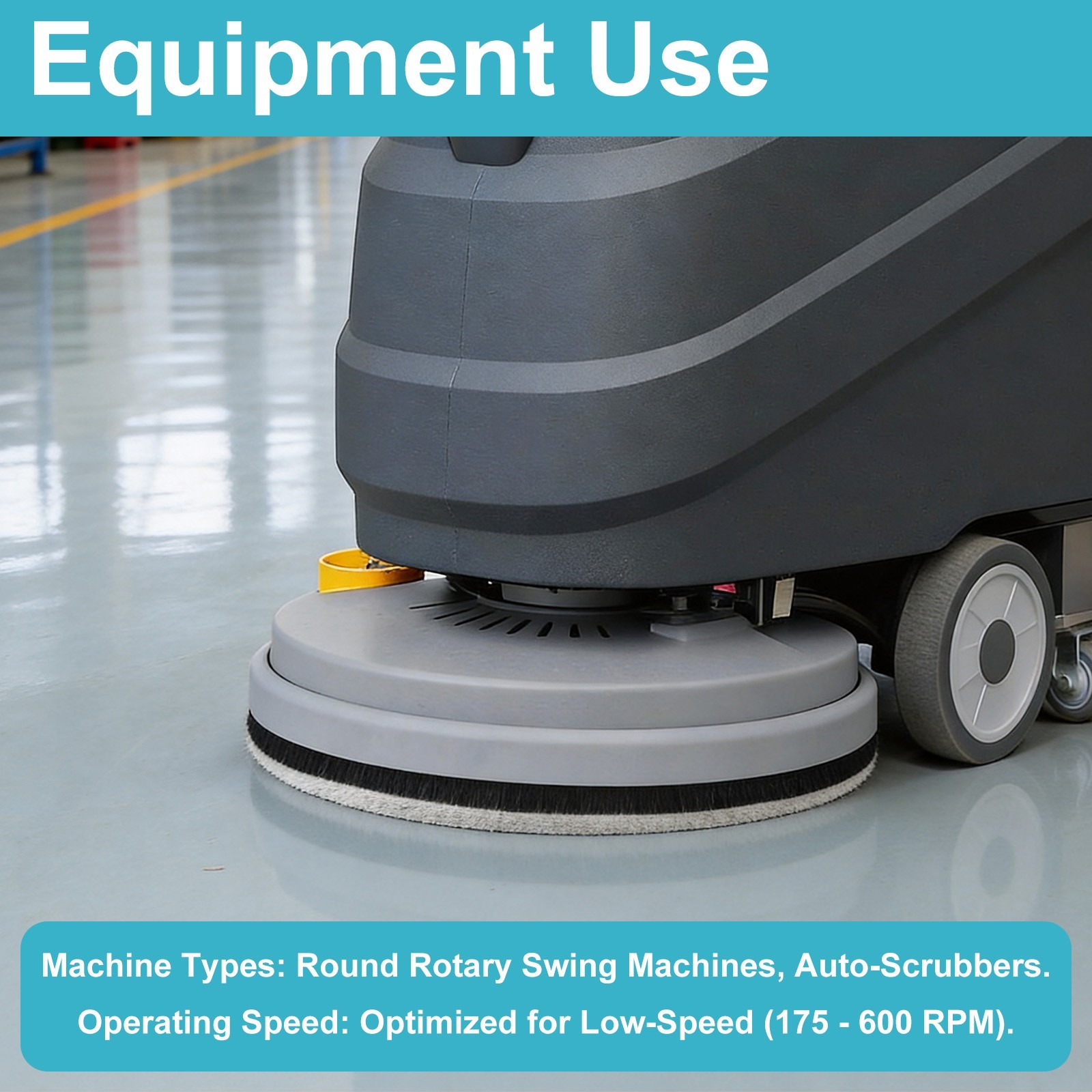 5Pcs Floor Scrubber Pads Burnishing Pads for Commercial Floor Scrubber Machine