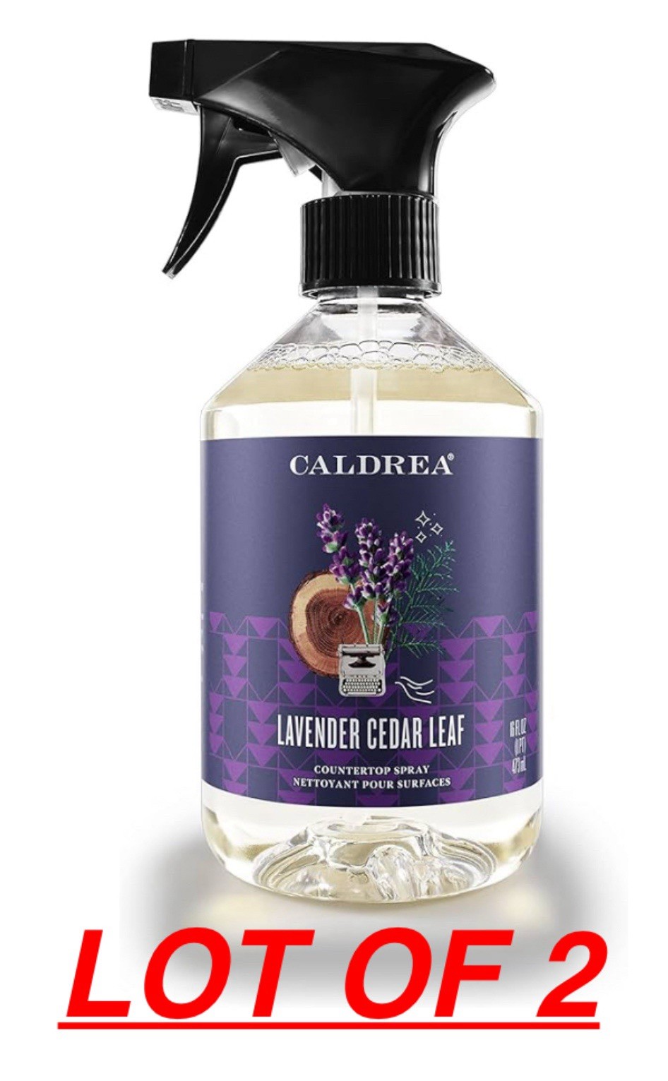 Caldrea Multi-Surface Countertop Spray, LAVENDER CEDAR LEAF ( 2 pc )