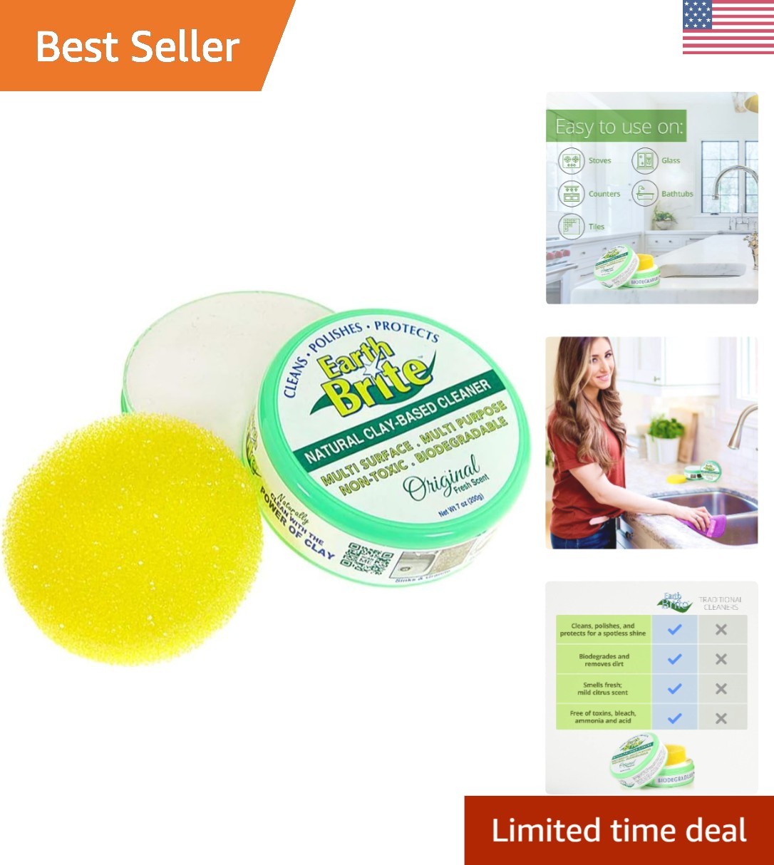 Biodegradable Clay Bar All-Purpose Cleaner – 100% Natural, Streak-Free Shine