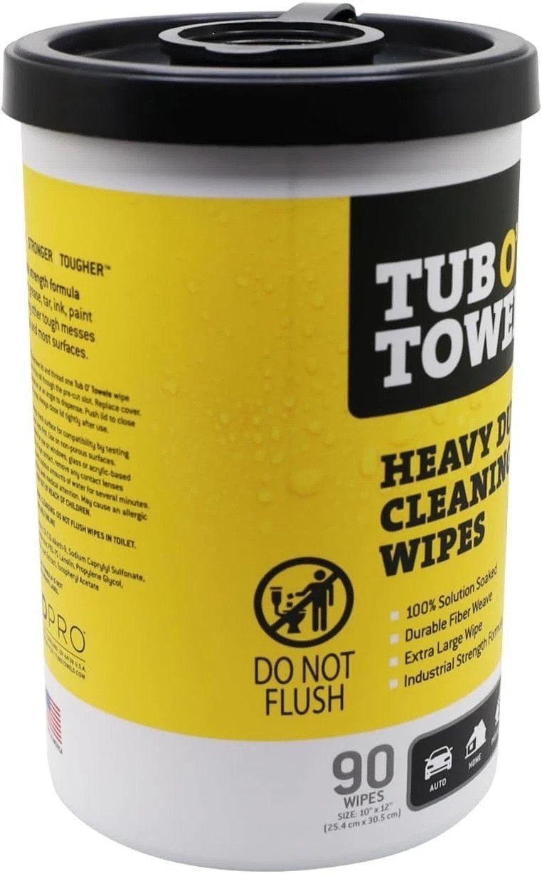 Gentle and Effective Citrus-Scented Heavy-Duty Cleaning Wipes – 6 Pack, 90 Count