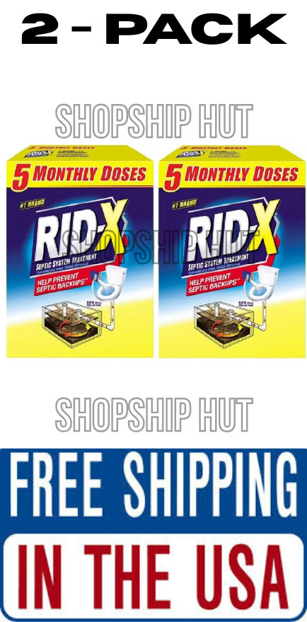 2 PACK – RID-X Septic Treatment, 5 Month Supply Powder 49 oz (Total 98 oz)