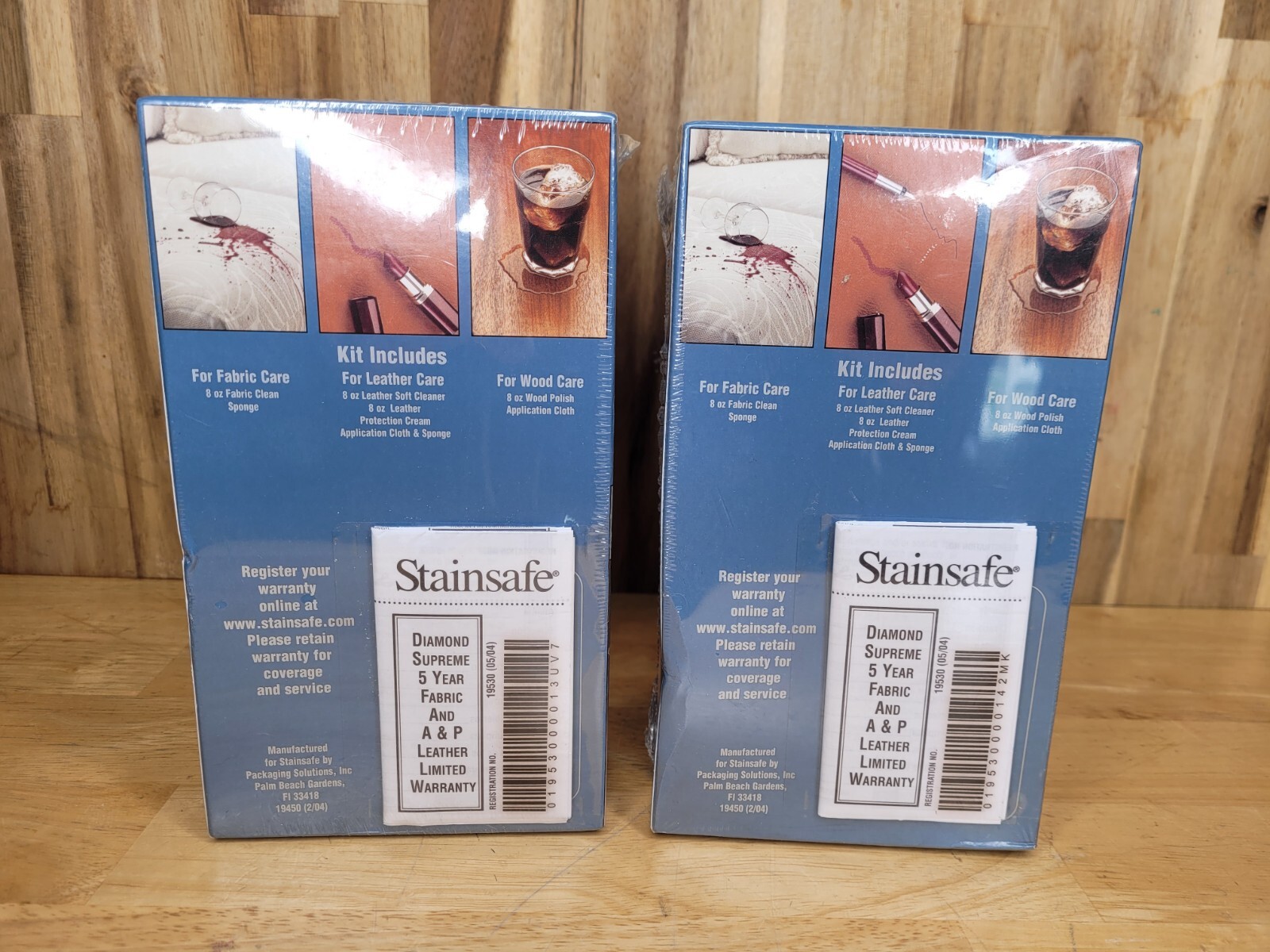 Stainsafe Furniture Care Kit Fabric, Leather, Wood Leather Master Set Of 2 New