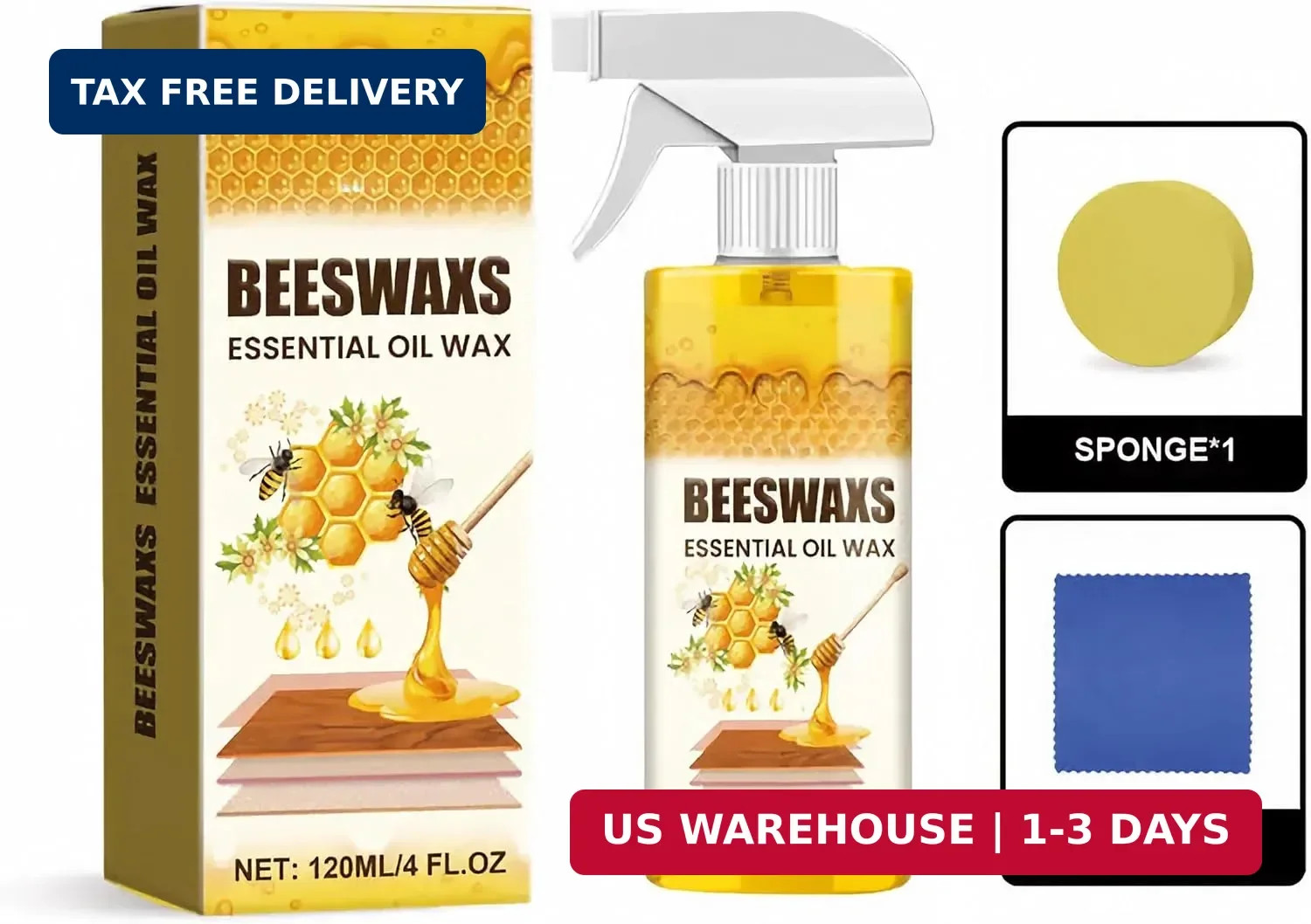 2026 Wood Polishing Beeswax Spray Upgrade Natural Furniture Waterproof Polish an