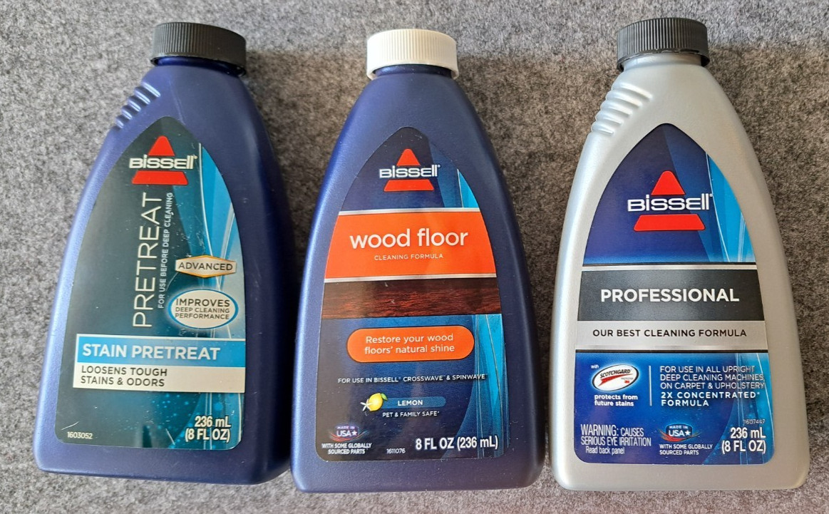 3‑PC Bissell Cleaner Set Professional Wood Floor & Stain Pretreat 8oz
