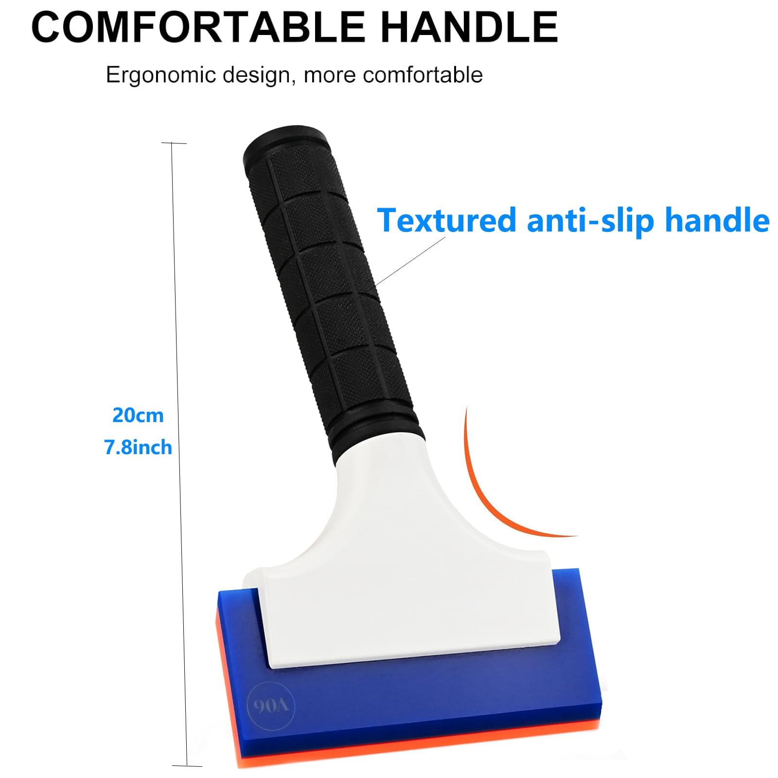 2PCS Double Edge Blade Small Rubber Squeegee 5-inch Handy Window Shower Squee…