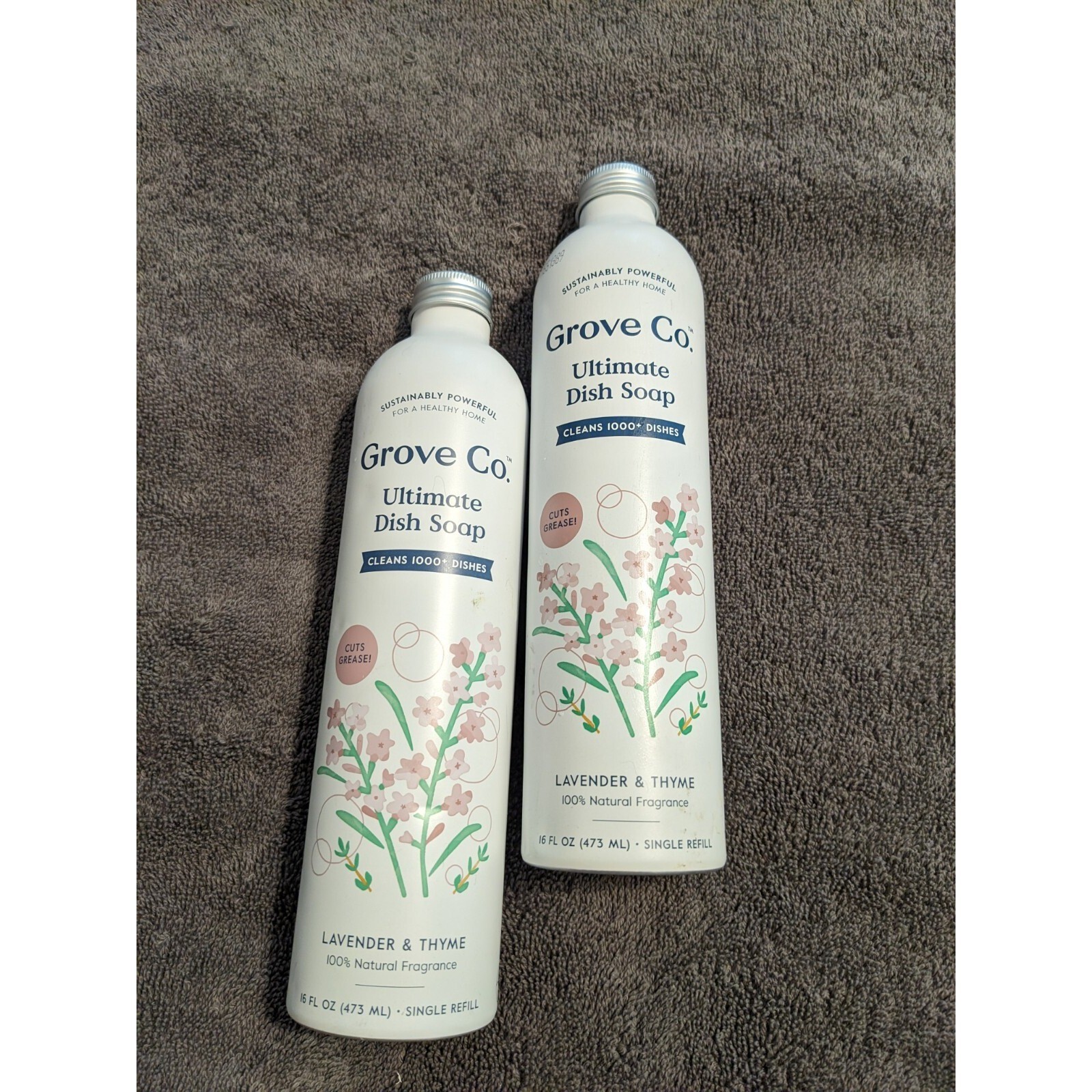 Grove Co. Lavender Thyme Ultimate Dish Soap Refill, 16 fl oz, Sustainable 2 pack