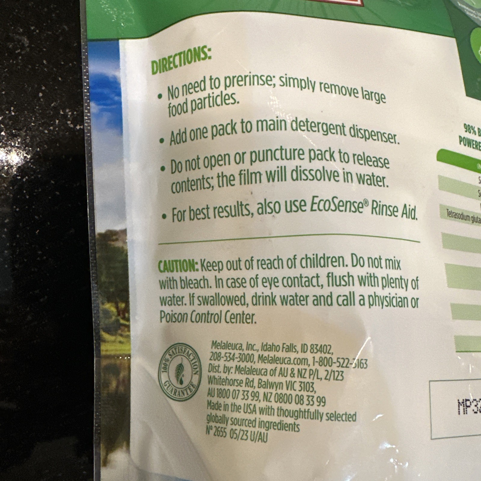 NEW 30 Pk DIAMOND BRITE Melaleuca DISHWASHER DETERGENT EA PODS Eco Sense Sealed