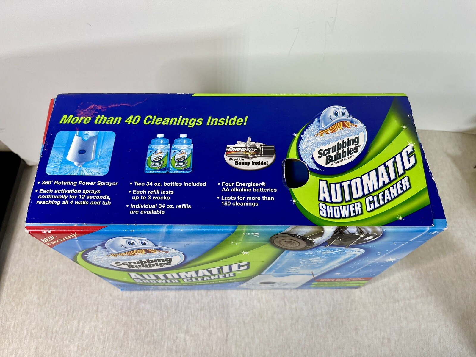 Scrubbing Bubbles Automatic Shower Cleaner Kit with 2 Refills Rotating Sprayer