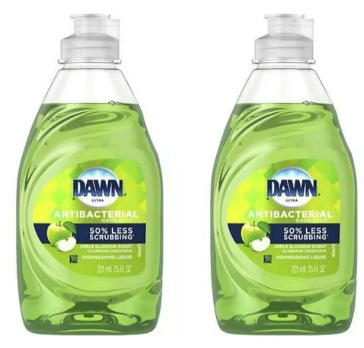 2 PACKS Dawn Ultra (7.5 Fl. Oz.) Bottle APPLE BLOSSOM Scent Dishwashing Liquid.