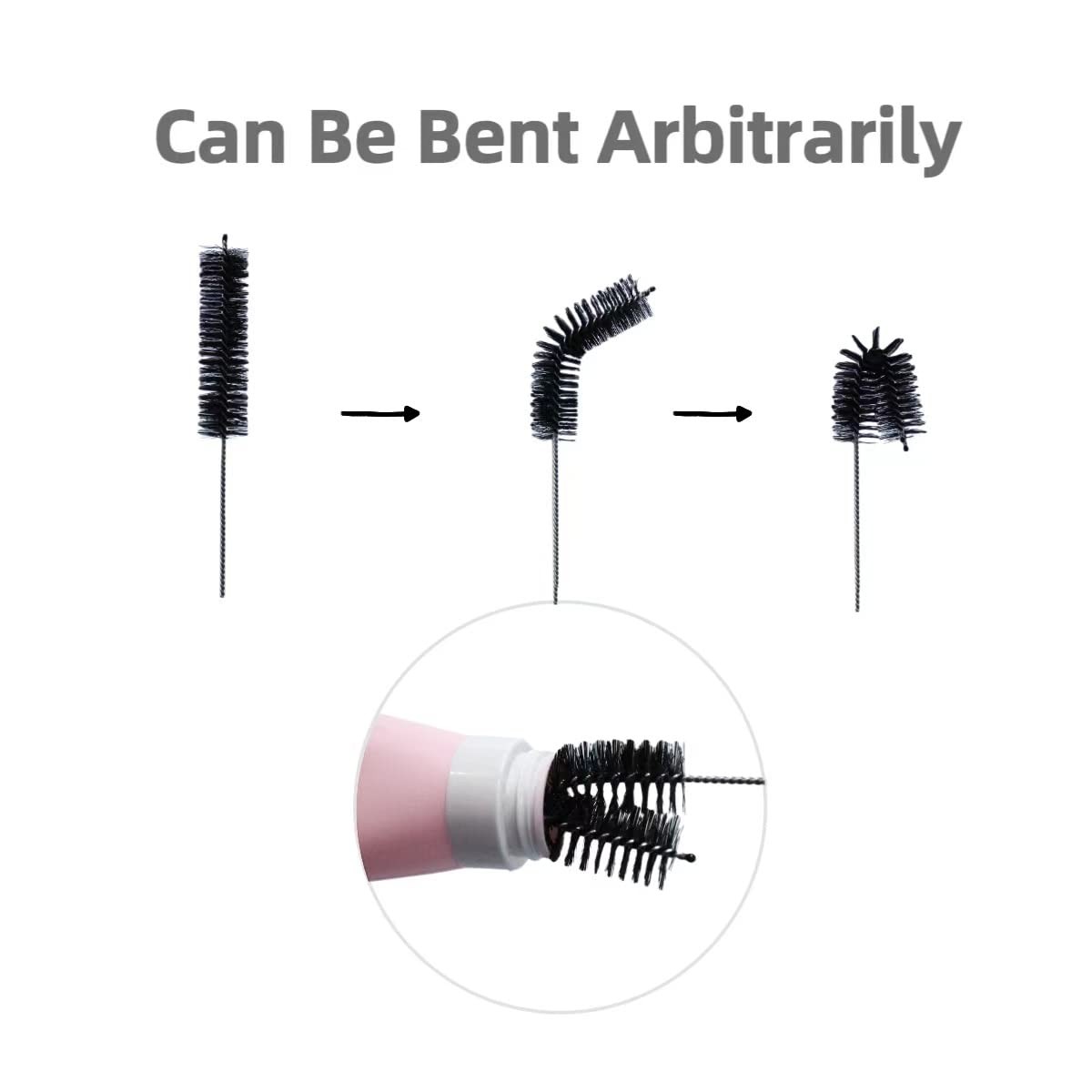 Flexible Double Ended Drain Brush Cleaner Set Nylon Drain Brush Straws Cleaner