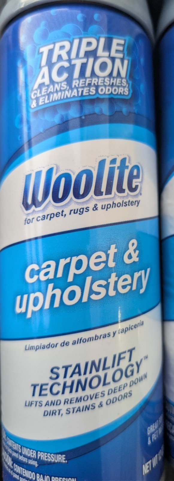 Lot of 4: Woolite Carpet & Upholstery Triple Action Foam Cleaner Stain Remover