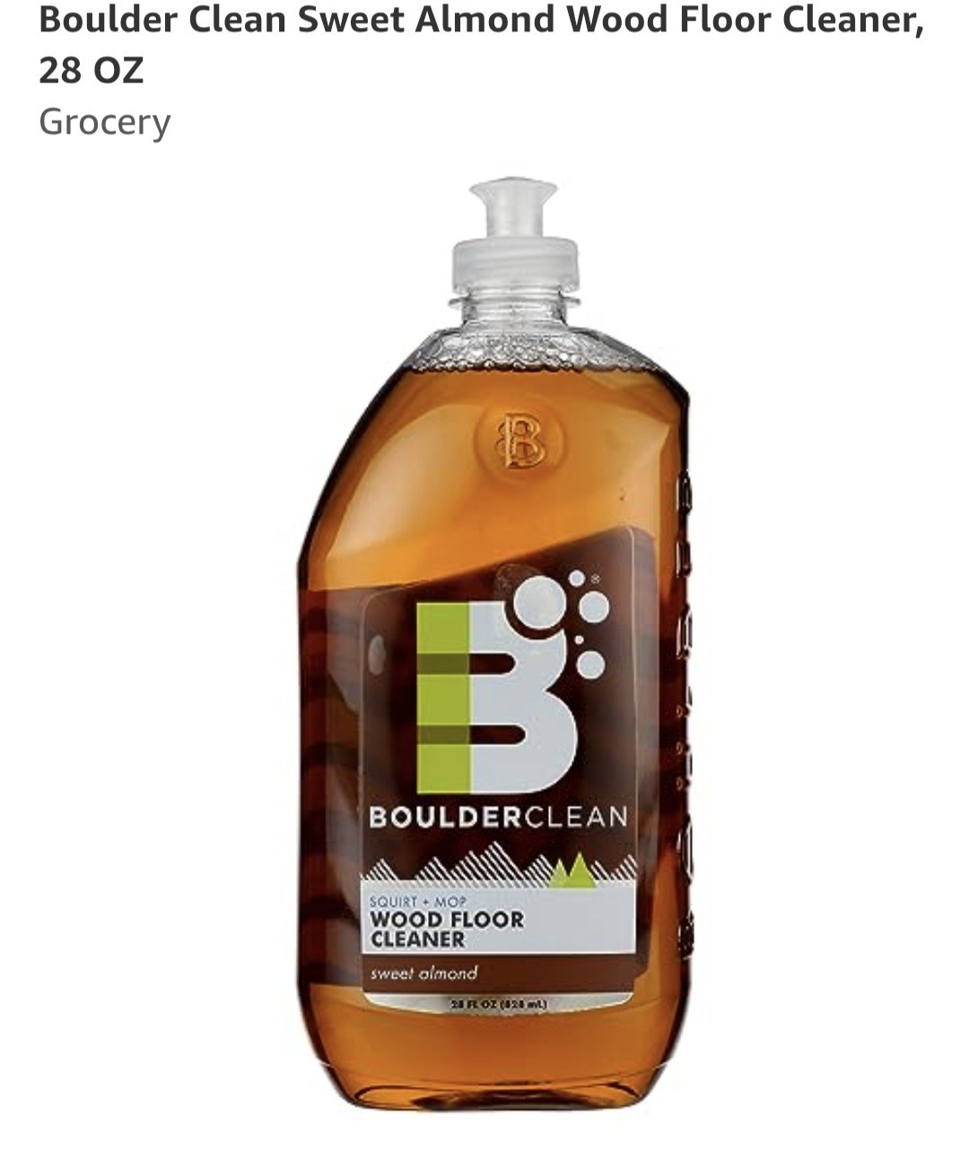 Boulder Clean Wood Floor Cleaner Sweet Almond 28 oz All Natural Plant Based. NEW